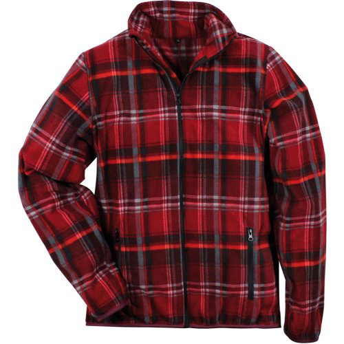 Fleece-Hemdjacke Gr. 2XL rot-kariert