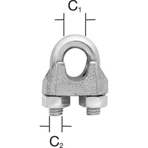 Seilklemme bis 8 mm verz. 2 St.