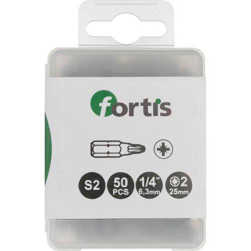 Bit 1/4" DIN3126 C6,3 PZ2 50er Pack FORTIS