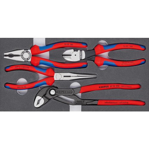 Zangen-Satz Basic mit Schaumeinlage 4-teilig KNIPEX