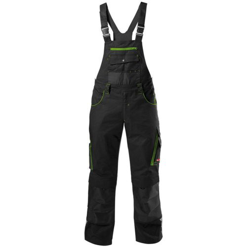 FORTIS H-Latzhose 24, schw./limegreen, Gr. 56