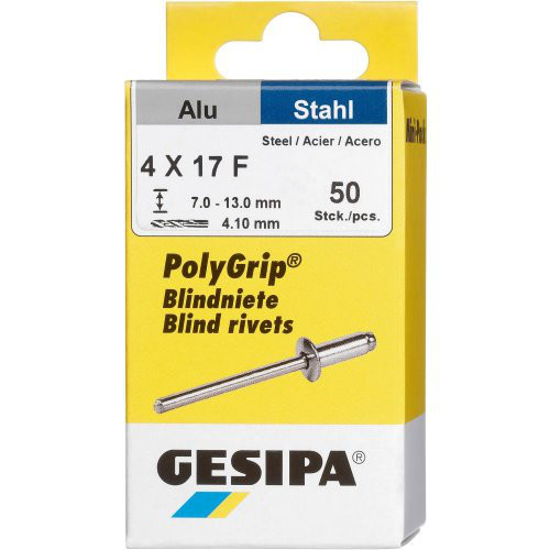 Mini-Pack PolyGrip Alu/Stahl 4 x 17 Gesipa