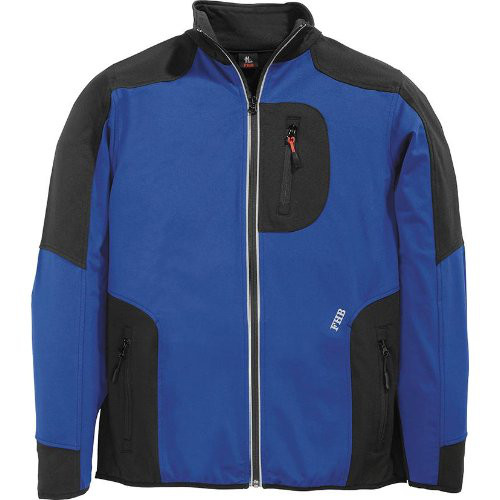 Jersey-Fleecejacke RALF, royalblau-schwarz, Gr.M