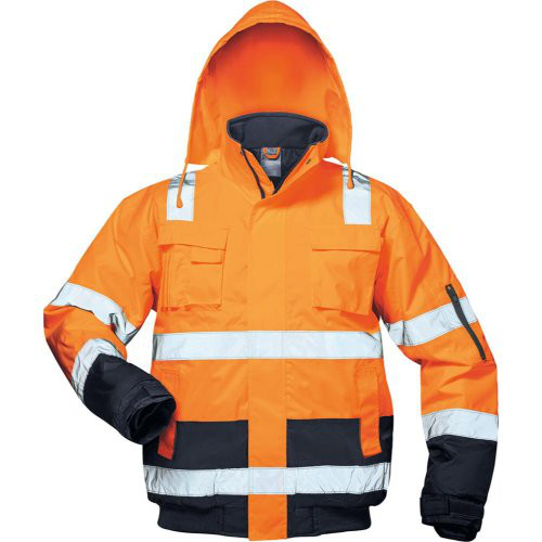 Warnpilotenjacke Jonas,Gr.L,orange/blau