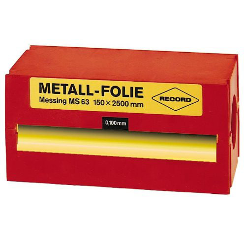 Metallfolie Messing 150x2500x0,250mm RECORD