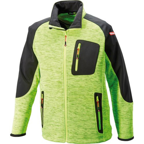 Strickjacke,Softshell,Gr.XL,limegreen/schw.,FORTIS