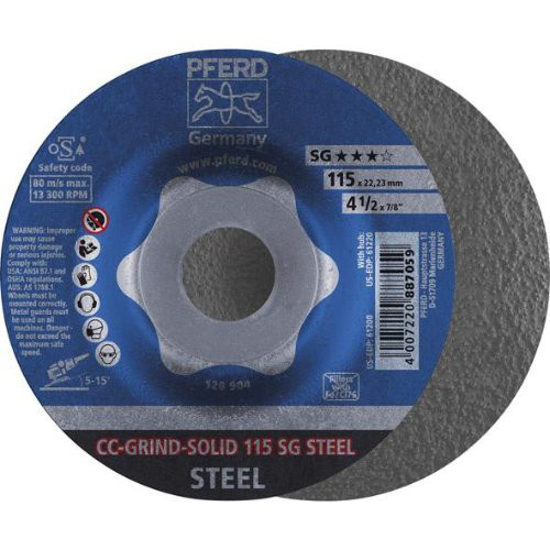 Schleifscheibe CC-Grind Solid SG STEEL 115mm PFERD