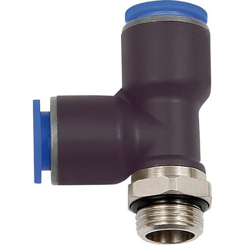 T-Steckverschraubung Blaue Serie, L-Form, drehbar, G 1/8 a., Schlauch-Ø 8 RIEGLER