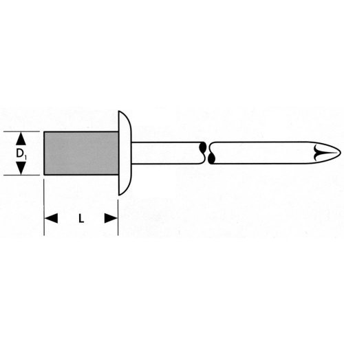 Blindniet Stand. a 75Stk.Flachrdk. 4,8x16mm FORTIS