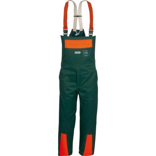 Schnittschutzlatzhose FJ Des.A,Cl.1,48,grün/orange