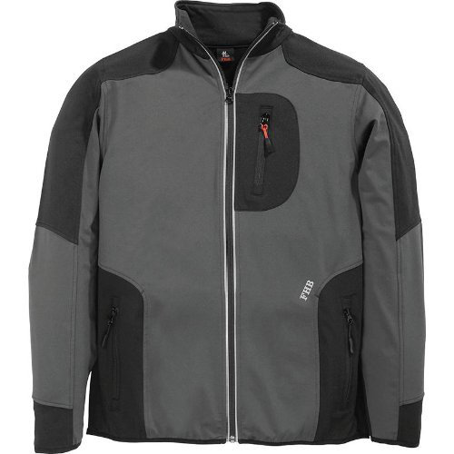 Jersey-Fleecejacke RALF, anthrazit-schwarz, Gr.M