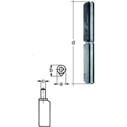 Anschweißrollen U 80x14x7 mm