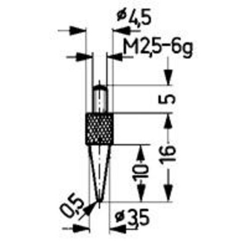 Messeinsatz Stahl Typ 15/ 0,5mm KÄFER