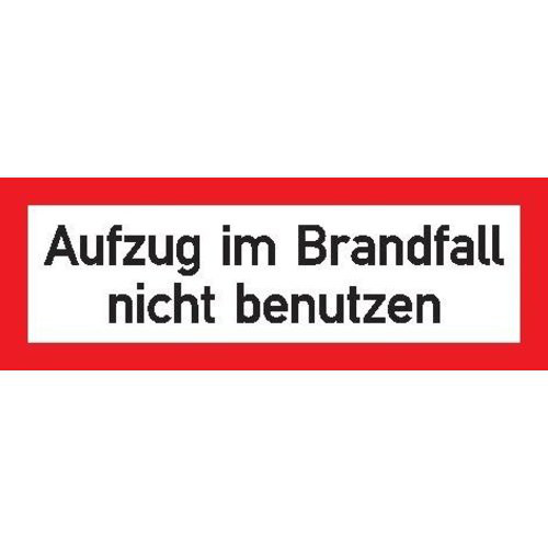 Brandsch-Schild Alu Aufzug Brandf.148x52mm