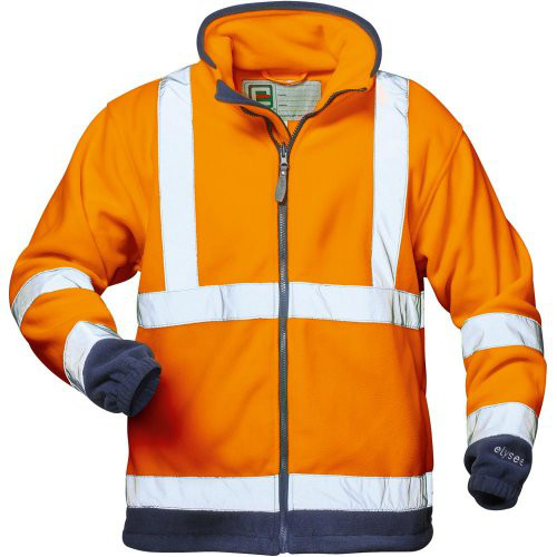 Warn-Fleecejacke BenediktGr. L, orange/marine