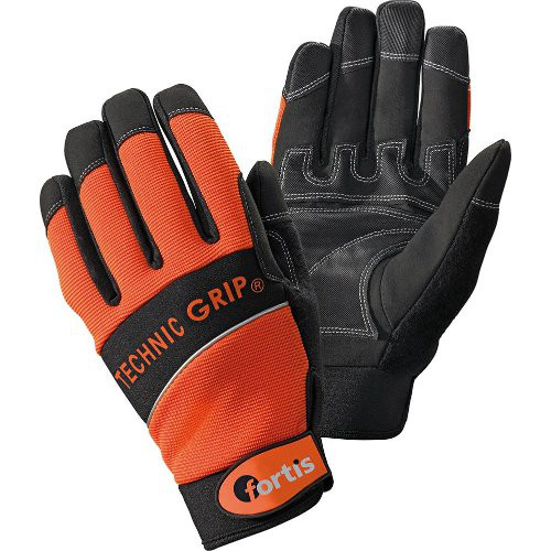 Handschuh TechnicGrip,Gr.8,orange/schwarz,FORTIS