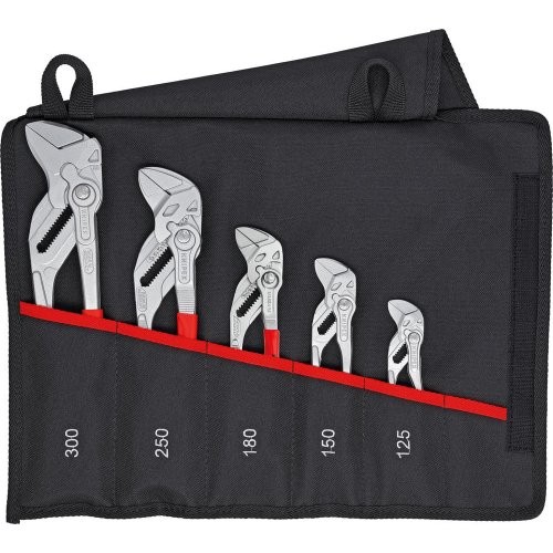 Zangenschlüssel-Set 5tlg.in Rolltasche Knipex