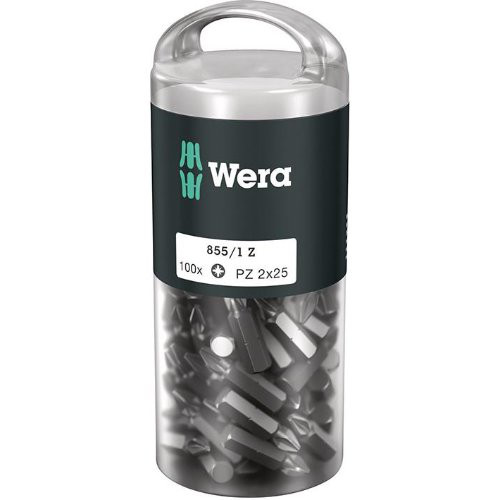 Bit 1/4" DIN3126E6,3 PZ2x25mm Pack zu 100StückWera