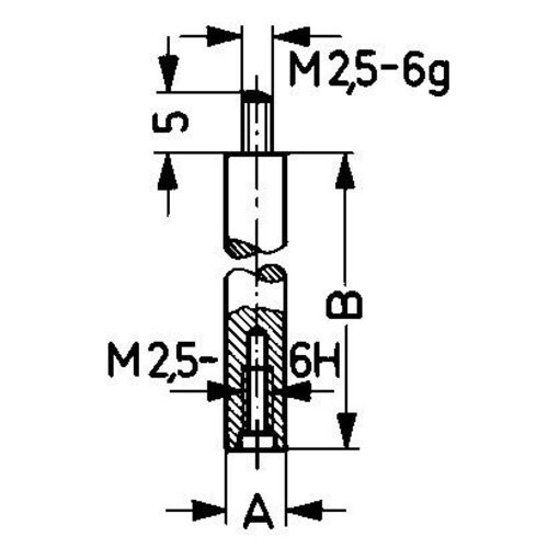 Verlängerungsstück für Messeinsatz 40mm KÄFER