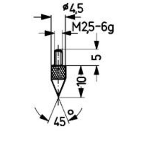 Messeinsatz Stahl Typ 13/45Grad KÄFER