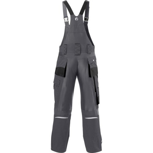 FORTIS H-Latzhose 24, d-grau/schwarz, Gr. 48