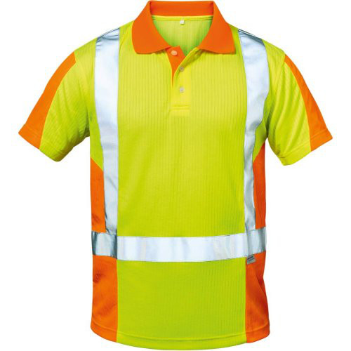 Warn-Poloshirt Zwolle, Gr. L, gelb/orange