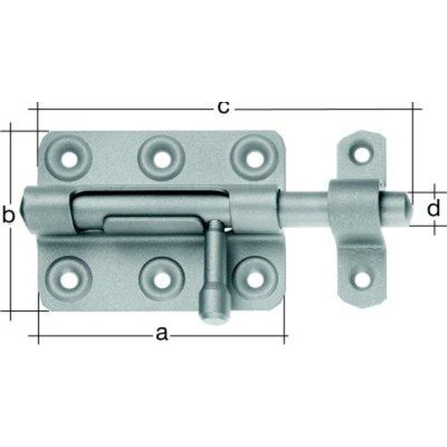 Bolzenriegel Typ266 mont.Schlaufe 100mm verz.