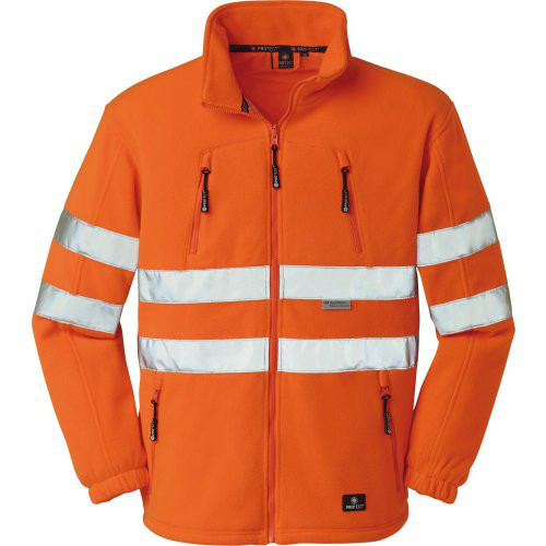 Warnfleecejacke Seattle, leuchtorange,Gr.2XL