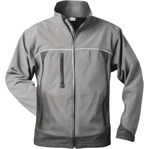 Jacke Beta, Softshell, Gr.M, grau/schwarz