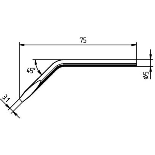 Lötspitze meißelförmig abgewinkelt 0052JD Ersa