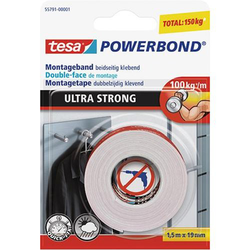 TESA POWERBOND ULTRA STRONG 1,5 M : 19 MM