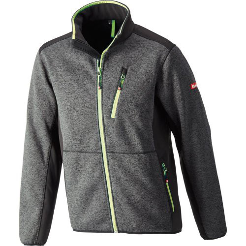 Strickjacke,Softshell,Gr.4XL,dunkelgr.-lime,FORTIS