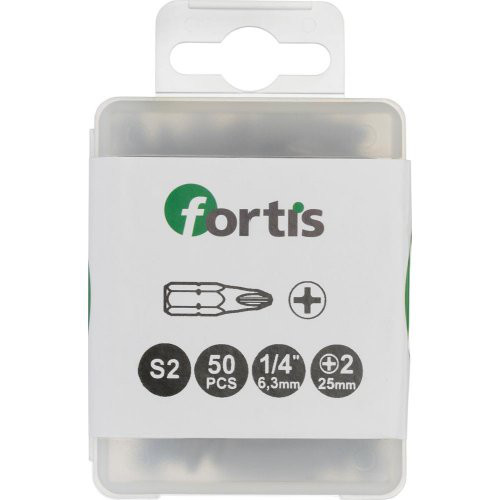 Bit 1/4" DIN3126 C6,3 PH2 50er Pack FORTIS