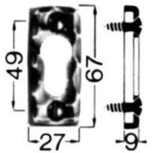 Schlüssel-Rosette Nr.283 PZ Ei Rowe