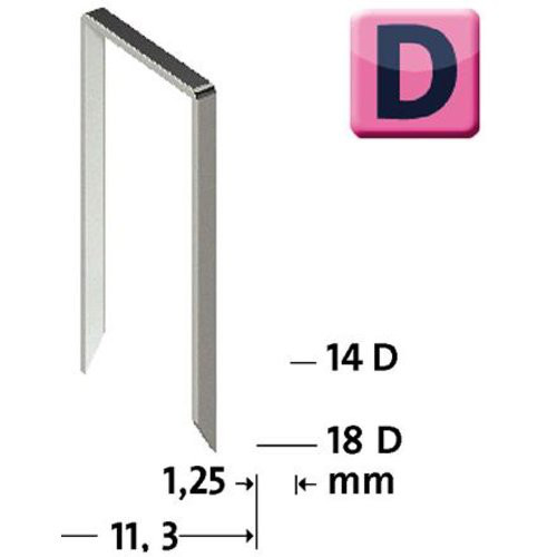 Flachdrahtklammer D Typ 53F/6 mm Vz a 1200 StNovus