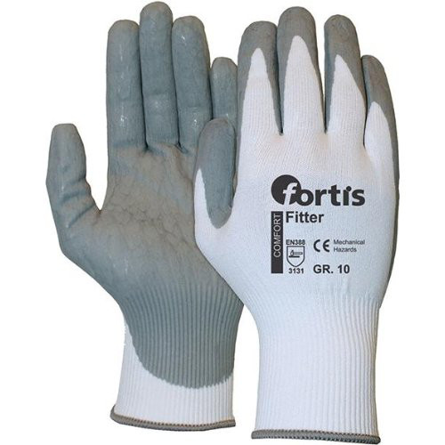 Handsch.Fitter Foam, Gr. 8, weiß-grau, FORTIS