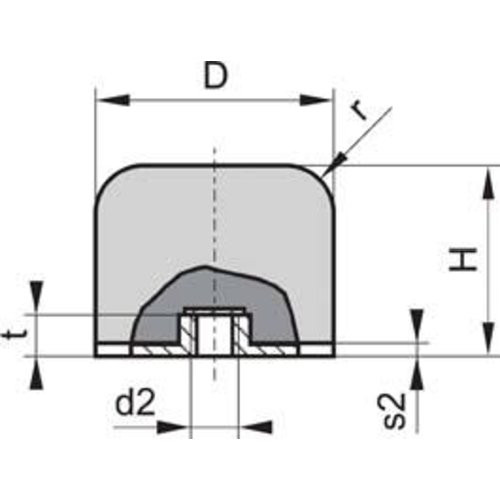 Kran Gummi Puffer GP-1 IG D80 H63 M12