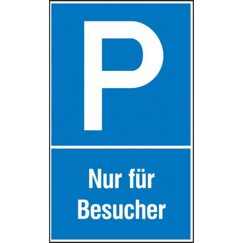 Parkplatzs. Nur f. Bes. Aluminium geprägt