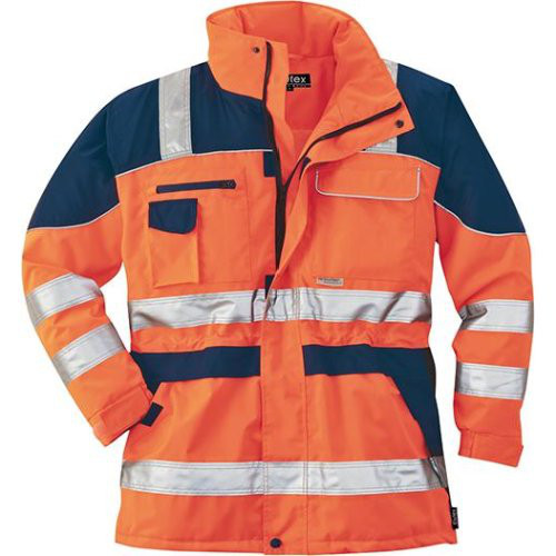 Warnparka, Gr. XXL, orange/blau