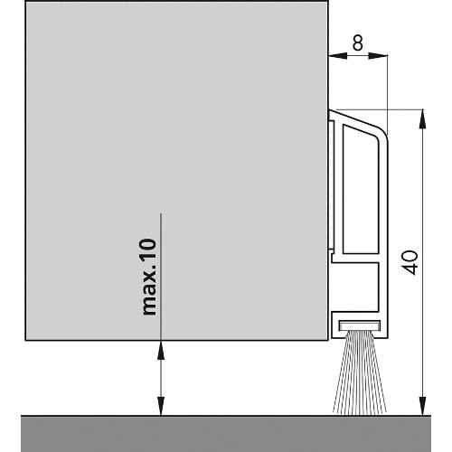 PDS-B-ZK-Bodendichtung Nr.0703291 braun 100cm