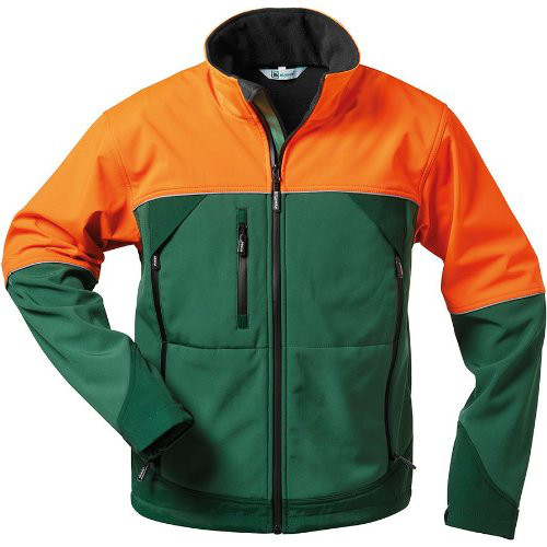 Forstjacke Sanddorn, Softshell,Gr.S,grün/orange