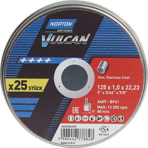 Trennscheibe Dose 10x Vulcan Inox 125x1,0mm