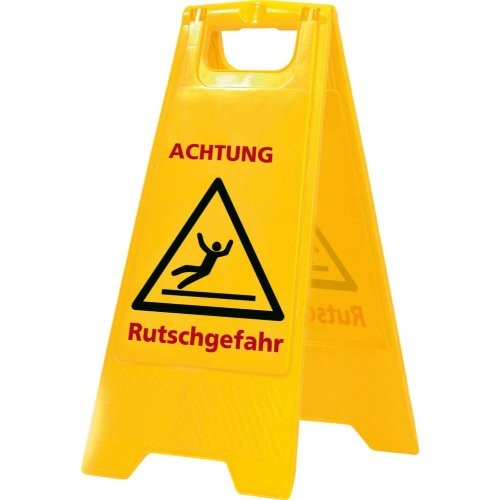 Warnschild Rutschgefahr signalgelb