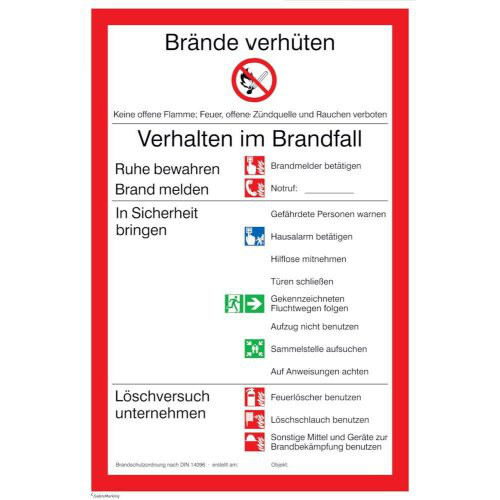 Brandschutzordnung Universal