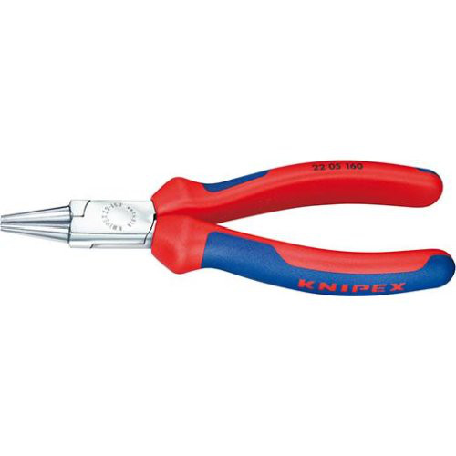 Rundzange verchromt mit Griffen mit PVC-Überzug 160mm KNIPEX