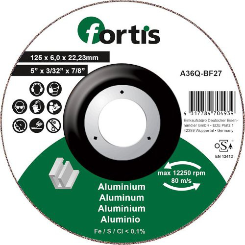 Schruppscheibe ALU-NE 125 x 6,0mm FORTIS