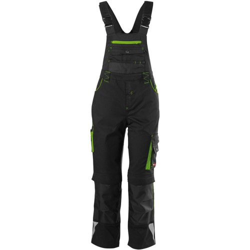 FORTIS Kids Latzhose 24, schw./limegreen,Gr146-152