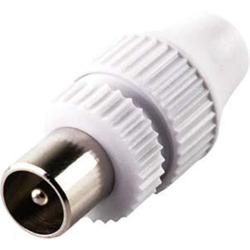 Koaxstecker weiß