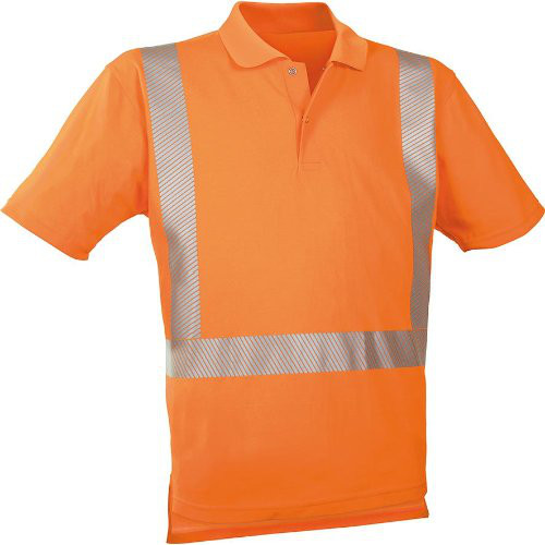 Warn-Polo-Shirt leuchtorange, Gr. XL