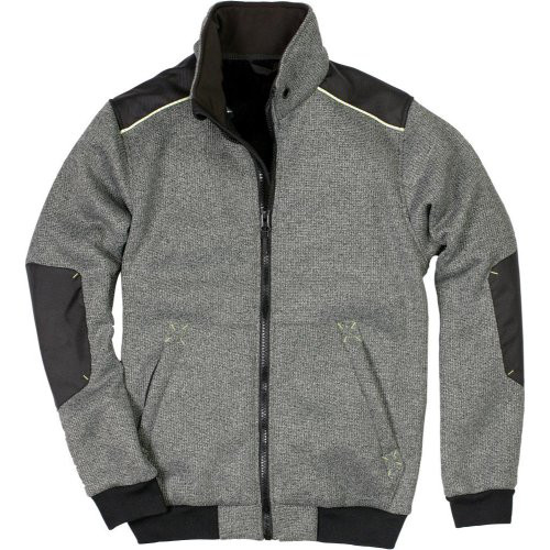 Strick-Blouson Piering Gr. XL, grau-meliert